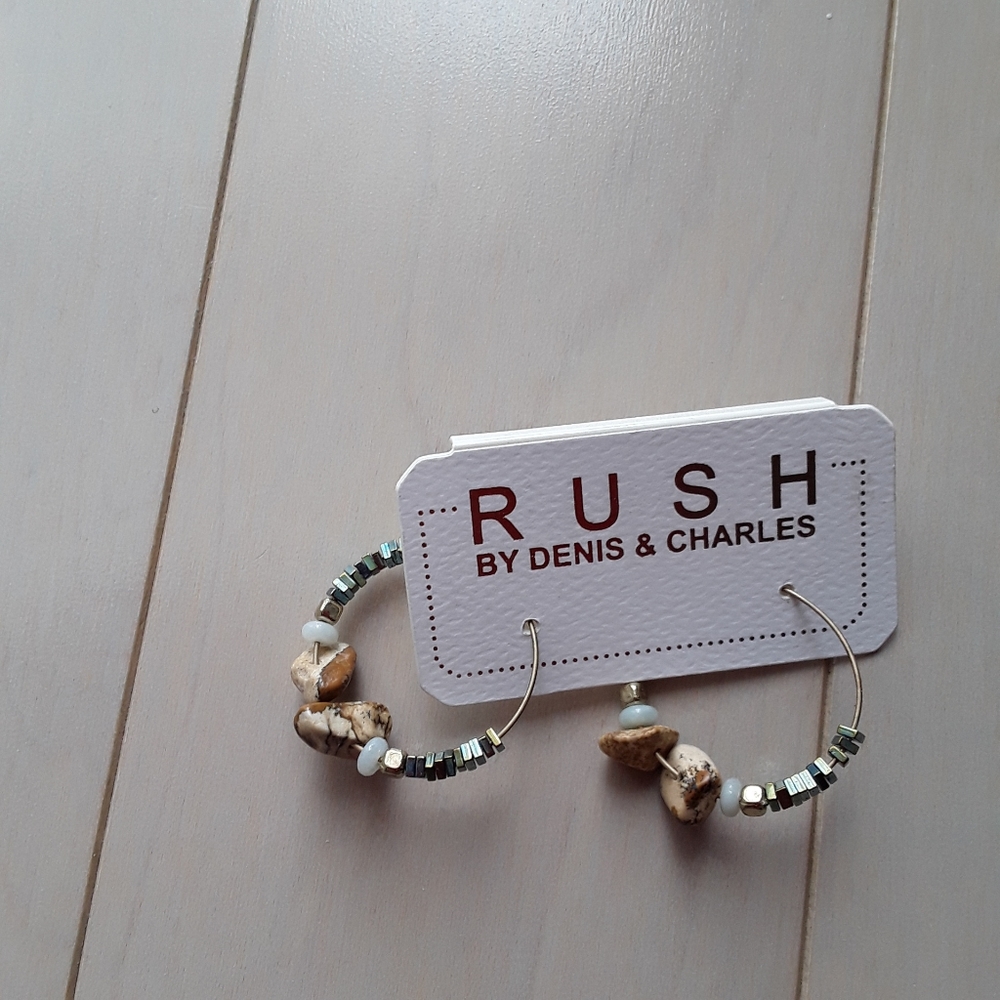 RUSH by Denis & Charles stone earrings New